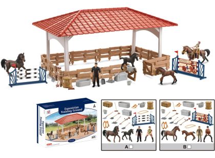 Sparkys Zvířátka z farmy - Velká jezdecká dráha s příslušenstvím 2 druhy