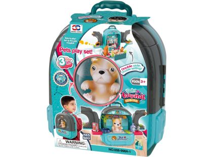 Sparkys Zvířecí nemocnice v batohu Pes 3v1 modrá