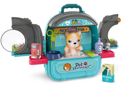 Sparkys Zvířecí nemocnice v batohu Pes 3v1 modrá
