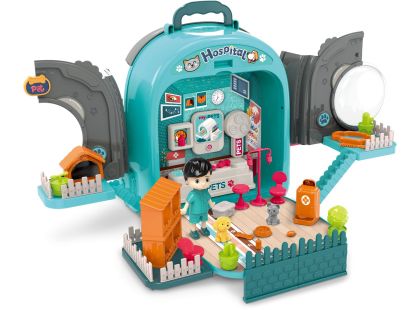 Sparkys Zvířecí nemocnice v batohu Pes 3v1 modrá