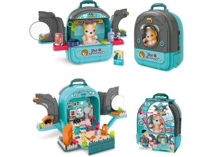 Sparkys Zvířecí nemocnice v batohu Pes 3v1 modrá