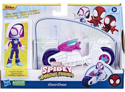 Spider-Man Spidey and his amazing friends motorka a figurka 10 cm Ghost Spider