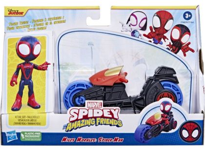 Spider-Man Spidey and his amazing friends motorka a figurka 10 cm Miles Morales SpiderMan