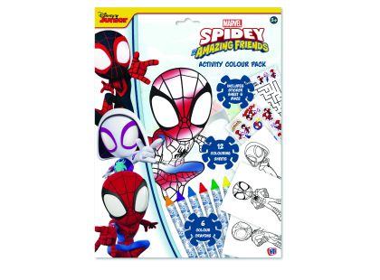Spidey pracovní listy s barvami