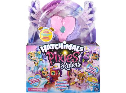 Spin Master Hatchimals pixies panenky se zvířátkem a doplňky světle růžové-fialová křídla