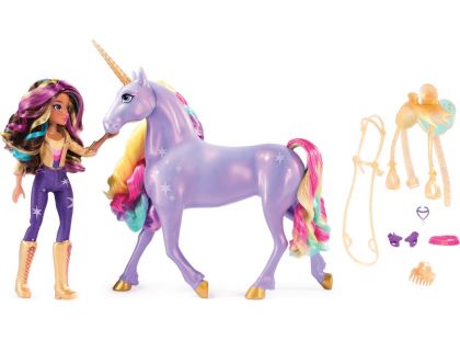 Spin Master Jednorožčí akademie světelný jednorožec Wildstar 28 cm s Panenkou Sophia 24 cm - Poškozený obal