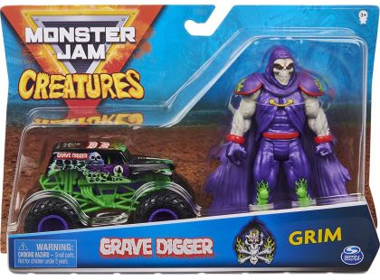 Spin Master Monster Jam kovové auto s figurkou Grave Digger a Grim