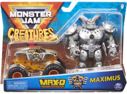Spin Master Monster Jam kovové auto s figurkou Max-D a Maximus