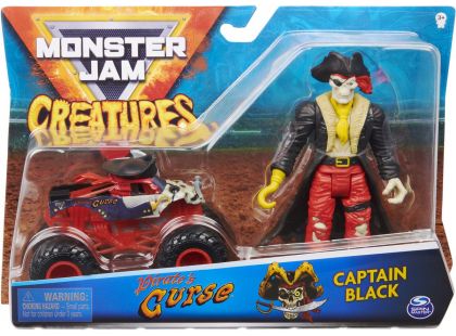 Spin Master Monster Jam kovové auto s figurkou Pirates Curse a Captain Black