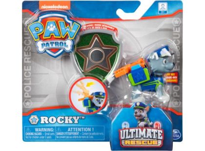 Spin Master Paw Patrol Funkční figurky s odznakem Ulitimate Rescue Rocky