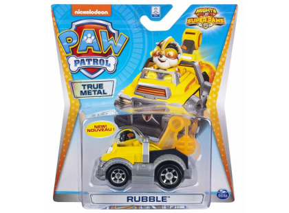 Spin Master Paw Patrol kovová autíčka super hrdinů Rubble 20120843
