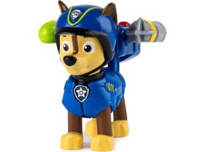 Spin Master Paw Patrol Mini Air Rescue Chase Pull Back Pup zeleno-modrý