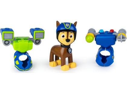 Spin Master Paw Patrol Mini Air Rescue Chase Pull Back Pup zeleno-modrý