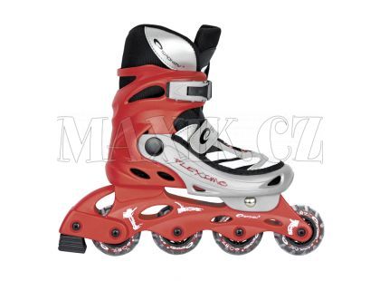 Spokey Kolečkové brusle Fleximo 31-34 červené
