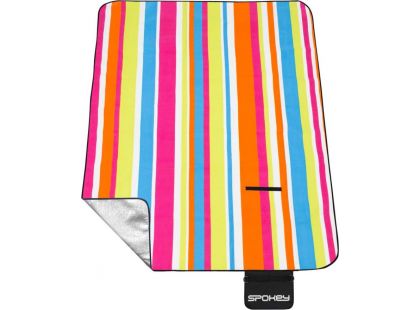 Spokey Picnic Rainbow Pikniková deka s popruhem 180 x 210 cm