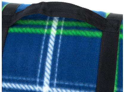 Spokey Picnic Tartana Pikniková deka s popruhem 150 x 180 cm modrá