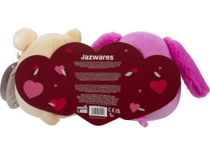 Squishmallows 1 + 1 Růžový a světlý pes - Sager a Cooper, 20 cm