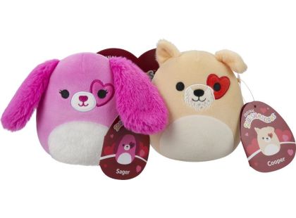 Squishmallows 1 + 1 Růžový a světlý pes - Sager a Cooper, 20 cm