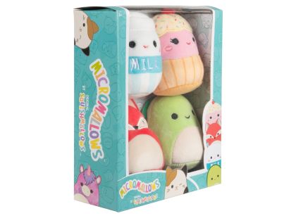 Squishmallows Micromallows 4Pack - Liška, Želva, Mlíčko, Dortík