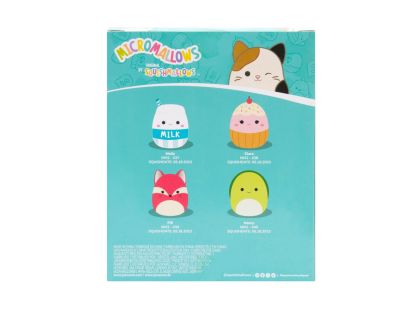 Squishmallows Micromallows 4Pack - Liška, Želva, Mlíčko, Dortík