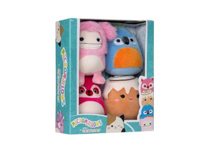 Squishmallows Micromallows 4Pack - Mýval, Bigfoot, Ara, Skořicová rolka