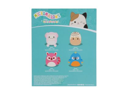 Squishmallows Micromallows 4Pack - Mýval, Bigfoot, Ara, Skořicová rolka