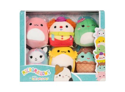 Squishmallows Micromallows 6Pack - Axolotl, Klaun, Lamo-pegakorn, Kaktus, Agama, Cupcake