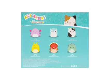 Squishmallows Micromallows 6Pack - Krab, Želva, Kráva, Krocan, Ježen, Slimák