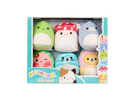 Squishmallows Micromallows 6Pack - Lev, Dinosaur, Kvajáva, Hříbek, Drak, Tuleň