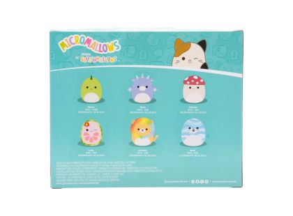 Squishmallows Micromallows 6Pack - Lev, Dinosaur, Kvajáva, Hříbek, Drak, Tuleň