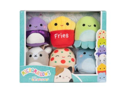 Squishmallows Micromallows 6Pack - Lochneska, Chobotnice, Hranolky, Pizza, Kozel, Brouk