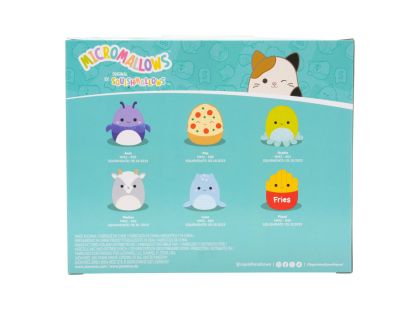 Squishmallows Micromallows 6Pack - Lochneska, Chobotnice, Hranolky, Pizza, Kozel, Brouk