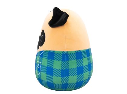 SQUISHMALLOWS Mops ve flanelové košili - Prince, 30 cm