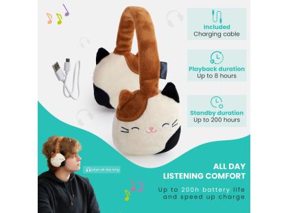 Squishmallows Plush Bluetooth Headphones - Cam