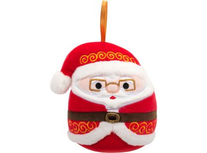 Squishmallows Vánoční ozdoba Santa s brýlemi - Nick, 10 cm