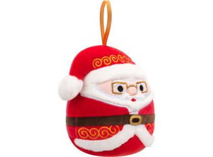 Squishmallows Vánoční ozdoba Santa s brýlemi - Nick, 10 cm