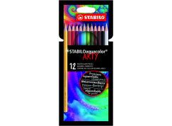 Akvarelové pastelky STABILO aquacolor ARTY 12 ks pouzdro