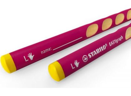 Ergonomická grafitová tužka pro leváky STABILO EASYgraph růžová 2 ks HB