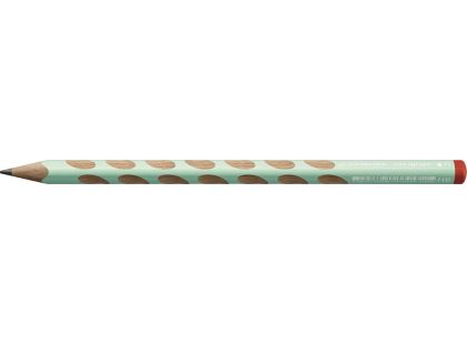 Ergonomická grafitová tužka pro praváky STABILO EASYgraph pastelová zelená a růžová 2 ks HB