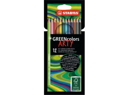 Pastelky šetrné k životnímu prostředí STABILO GREENcolors ARTY 12 ks balení