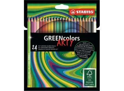 Pastelky šetrné k životnímu prostředí STABILO GREENcolors ARTY 24 ks sada