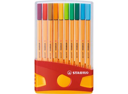 Jemný liner - STABILO point 88 - ColorParade - 20 ks pouzdro - 20 různých barev