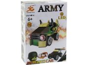 Stavebnice Armáda s LED kostkou 2v1 - Armored Car