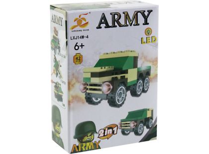 Stavebnice Armáda s LED kostkou 2v1 - Army