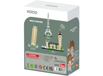 Stavebnice mini KOCO Big Ben plast 523ks v krabičce 12,5x17x7cm