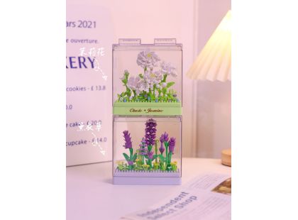 Stavebnice mini KOCO Levandule plast 239ks v krabičce 11x12x5cm