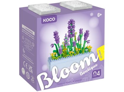 Stavebnice mini KOCO Levandule plast 239ks v krabičce 11x12x5cm