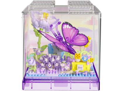 Stavebnice mini KOCO Motýlek plast 471ks v krabičce 11x12x11cm