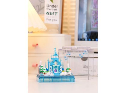 Stavebnice mini KOCO Zimní hrad plast 381ks v krabičce 11x12x5cm