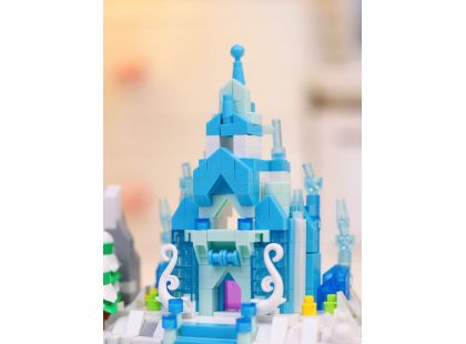 Stavebnice mini KOCO Zimní hrad plast 381ks v krabičce 11x12x5cm